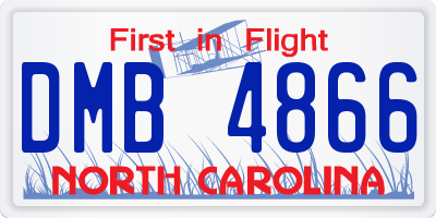 NC license plate DMB4866