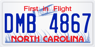 NC license plate DMB4867