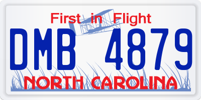 NC license plate DMB4879