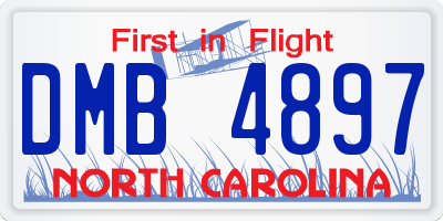 NC license plate DMB4897