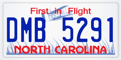 NC license plate DMB5291