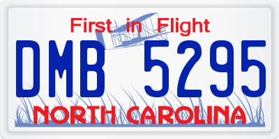 NC license plate DMB5295