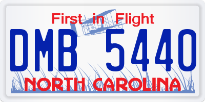 NC license plate DMB5440