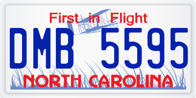 NC license plate DMB5595