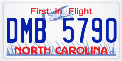 NC license plate DMB5790