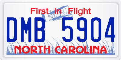 NC license plate DMB5904