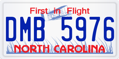 NC license plate DMB5976