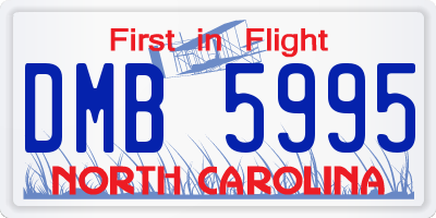 NC license plate DMB5995