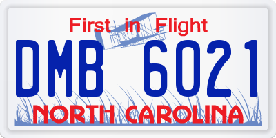 NC license plate DMB6021