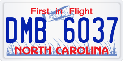NC license plate DMB6037