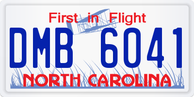 NC license plate DMB6041