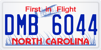 NC license plate DMB6044