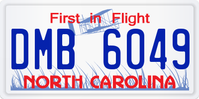 NC license plate DMB6049