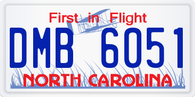 NC license plate DMB6051