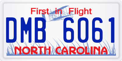 NC license plate DMB6061