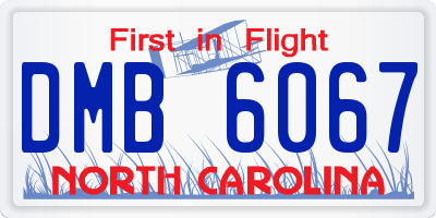NC license plate DMB6067