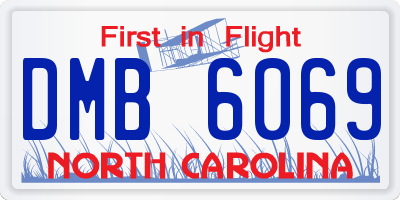 NC license plate DMB6069