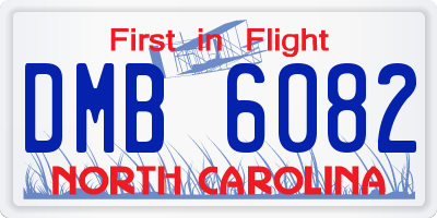 NC license plate DMB6082