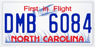 NC license plate DMB6084