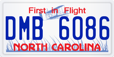 NC license plate DMB6086