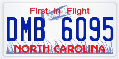 NC license plate DMB6095