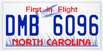 NC license plate DMB6096