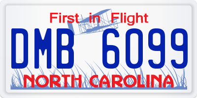 NC license plate DMB6099