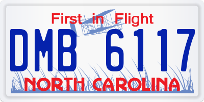 NC license plate DMB6117