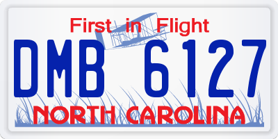 NC license plate DMB6127