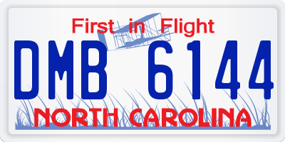 NC license plate DMB6144