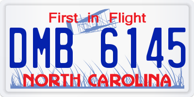 NC license plate DMB6145