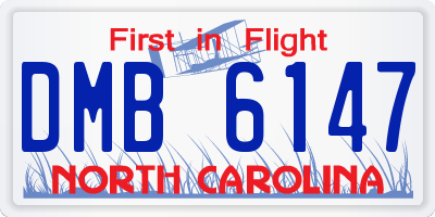 NC license plate DMB6147