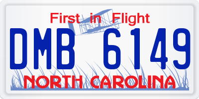 NC license plate DMB6149