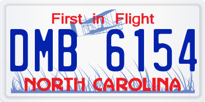 NC license plate DMB6154