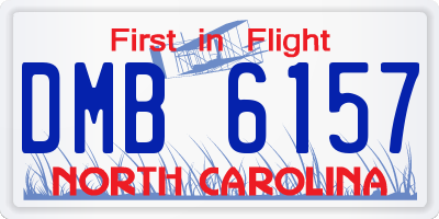 NC license plate DMB6157