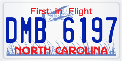 NC license plate DMB6197