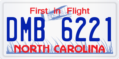 NC license plate DMB6221