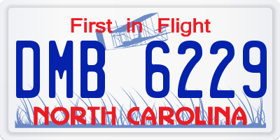 NC license plate DMB6229