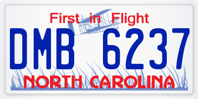 NC license plate DMB6237