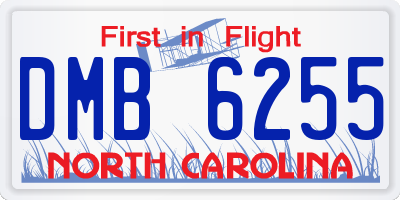 NC license plate DMB6255