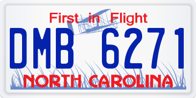 NC license plate DMB6271