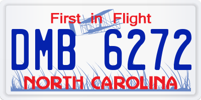 NC license plate DMB6272