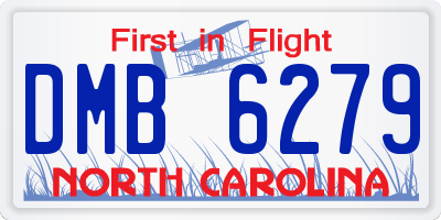 NC license plate DMB6279