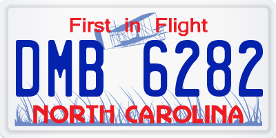 NC license plate DMB6282
