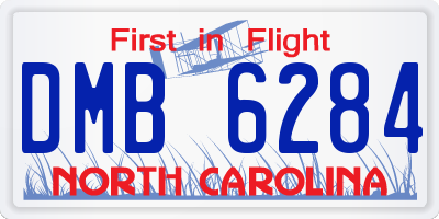 NC license plate DMB6284