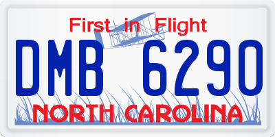 NC license plate DMB6290