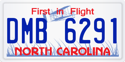 NC license plate DMB6291