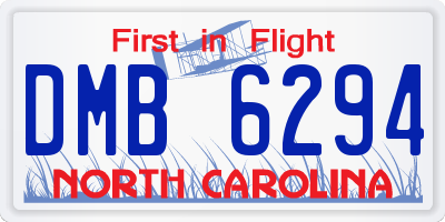NC license plate DMB6294