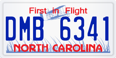 NC license plate DMB6341