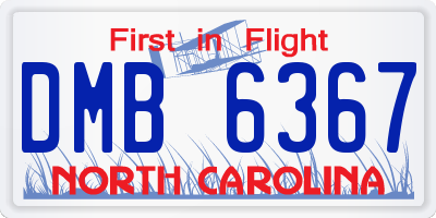 NC license plate DMB6367
